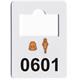 9417867 LMS216 Garderobemerker plast nummerert 601-700 plastmerker med hull til garderobe